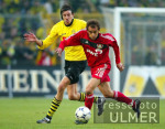 Fussball 1. Bundesliga: Dortmund - Leverkusen, Zweikampf