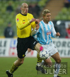 Fussball 1. Bundesliga: 1860 Muenchen - Dortmund, Zweikampf