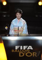 Fussball International  FIFA Ballon d Or 2011:  Siegerin Homare Sawa (Japan)