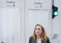 Pressekonferenz im Impfzentrum Paul Horn Arena Tuebingen