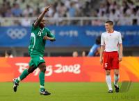 FUSSBALL  Olympia 2008   Halbfinale  Maenner   Nigeria - Belgien