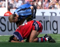 Fussball  1. Bundesliga  Saison 2000/2001:  VfB Stuttgart - FC Bayern M&Aring;&cedil;nchen