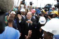 Fussball WM 2010  Blatter besucht Stadionbaustelle in Durban