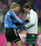 Fussball 1. Bundesliga: Muenchen - Hannover; Kahn-Tarnat nach dem Spiel