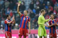 Fussball 1. Bundesliga Saison 14/15: JUBEL Holger Badstuber (FC Bayern Muenchen)