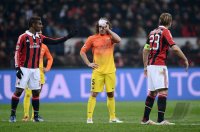 FUSSBALL INTERNATIONAL CHL ACHTELFINALE 12/13: Carles Puyol (Barca) enttaeuscht