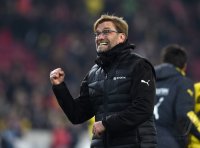 Fussball 1. Bundesliga Saison 14/15: JUBEL Trainer Juergen Klopp (Borussia Dortmund)