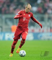Fussball CHL  Saison 2011/2012:  Arjen Robben (FC Bayern Muenchen)