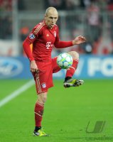 Fussball CHL  Saison 2011/2012:  Arjen Robben (FC Bayern Muenchen)