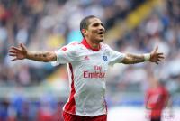 Fussball 1. Bundesliga : JUBEL nach dem Tor zum 1:3 Paolo Guerrero (Hamburger SV)