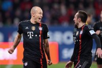 Fussball 1. Bundesliga Saison 14/15: JUBEL Arjen Robben (FC Bayern Muenchen)