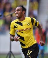 Fussball DFB Pokal 1. Runde 14/15: JUBEL Pierre-Emerick Aubameyang (Borussia Dortmund)