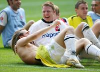 Fussball 1. Bundesliga: Dortmund - Frankfurt, Jubel Frankfurt