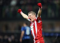 Fussball CHL  Saison 2010/2011: JUBEL Bastian Schweinsteiger (FC Bayern Muenchen)