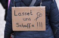 Kundgebung / Demo von Gewerbetreibenden in Rottenburg