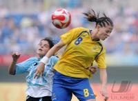 FUSSBALL  Olympia 2008   Vorrunde  Frauen   Schweden - Argentinien