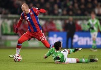 Fussball, 1. Bundesliga  Saison 2014/2015: VfL Wolfsburg - FC Bayern Muenchen