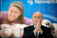 Fussball Frauen FIFA U 20  WM  2008      Pressekonferenz FIFA Praesident Joseph S. Blatter