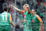 Fussball 1. Bundesliga: Bochum - Bremen, Bremer Jubel n. 0:1