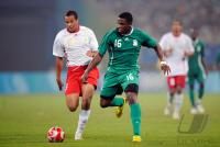 FUSSBALL  Olympia 2008   Halbfinale  Maenner   Nigeria - Belgien