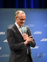 Wahlkampftour mit Kanzlerkandidat der Union, Friedrich Merz