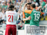 Fussball 1. Bundesliga: Bremen - Hamburg, Jubel Bremen n. 6:0
