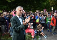 Gegendemo zum Streitgespraech OB Palmer und AfD Landesvorsitzender Frohnmaier in Tuebingen