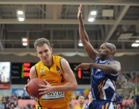 Basketball 1. Bundesliga 13/14:  Walter Tigers Tuebingen - Eisbaeren Bremerhaven