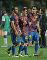 Fussball UEFA SUPER CUP 2011:  Jubel FC Barcelona