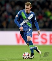 Fussball, 1. Bundesliga  Saison 2014/2015: SV Werder Bremen - VfL Wolfsburg
