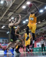 Basketball 1. Bundesliga 15/16 Hauptrunde: Walter Tigers Tuebingen - MHP RIESEN Ludwigsburg
