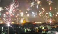 Feuerwerk an Silvester 2011 in  ROTTENBURG