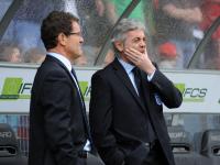 FUSSBALL INTERNATIONAL: Trainer Fabio CAPELLO mit Co Trainer Franco Baldini (v. li., England)