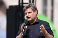 Politik, Wahlkampf Buendnis 90/Die Gruenen: Gruenen Bundesvorsitzender Robert Habeck