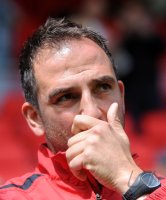 FUSSBALL, DFB Pokal 1. Hauptrunde: Trainer Frank Schmidt (1 FC Heidenheim 1846)