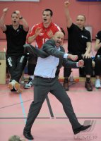 Volleyball  1. Bundesliga  10/11: Trainer  Mueller-Angstenberger (ENBW TV Rottenburg)  ENBW TV Rottenburg - SCC Berlin