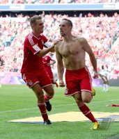 Fussball  1. Bundesliga  13/14: JUBEL Franck Ribery (FC Bayern Muenchen)