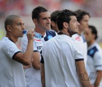 FUSSBALL International 2011/2012 :  Goekhan Inler (Napoli) und  Blerim Dzemaili (Napoli)