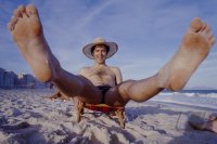 Fussball  Franz Beckenbauer (Cosmos New York) am Strand von Rio