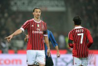 FUSSBALL International SERIE A 2011/2012:  Zlatan Ibrahimovic (AC Mailand) und Pato (AC Mailand)