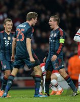 Fussball International CHL Saison 13/14: Arsenal London - FC Bayern Muenchen