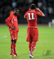 Fussball U21-EURO 2011 FINALE:  Innocent Emeghara , Admir Mehmedi (v. li., Schweiz)
