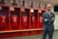 FUSSBALL 1. Bundesliga 2013/2014: FC Bayern Muenchen praesentiert den neuen Cheftrainer Josep Guardiola