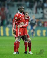 Fussball JUBEL FC Bayern Muenchen; SCHWEINSTEIGER und BRAAFHEID