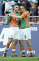 Fussball 1. Bundesliga: Bremen - Dortmund, Jubel ANDREASEN und KLASNIC