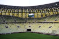 Fussball International EM 2012 : Uebersicht der PGE Arena , EM Stadion von Danzig