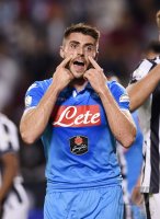 Fussball Supercoppa Italia Finale 2014 in Doha: Goran Pandev (SSC Neapel)