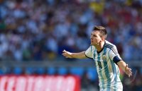 FUSSBALL WM 2014, Gruppenphase: JUBEL Lionel Messi (Argentinien)