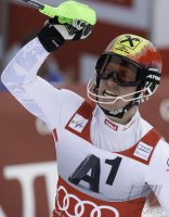 Ski Alpin  Herren  Slalom  Kitzbuehel 2013; JUBEL Marcel HIRSCHER (AUT)