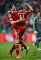 FUSSBALL DFB POKAL  Saison 2012/2013:  FC Bayern Muenchen - VfL Wolfsburg